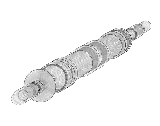 Schematics for downhole packer designed by TAM International